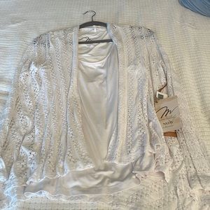 NWT Miracle Suit Double tank with lightweight buttonless sweater. New with Tags!